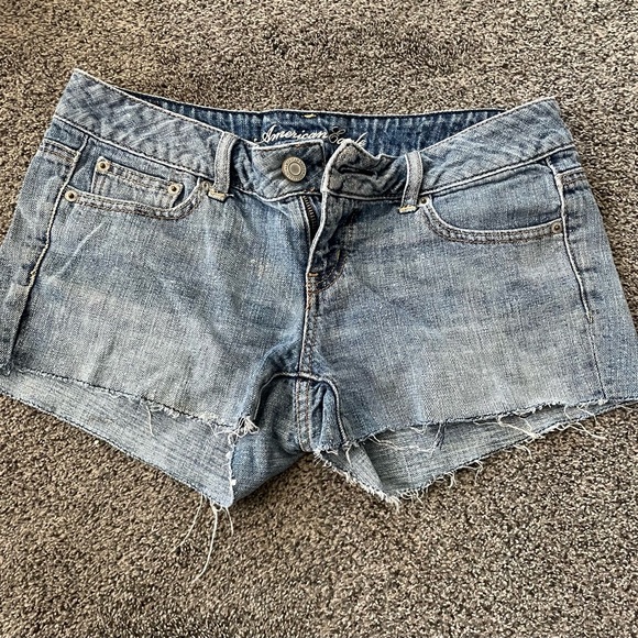 American Eagle Outfitters Pants - American Eagle Outfitters Women’s Sparkle Blue Jean Shorts Distressed Style